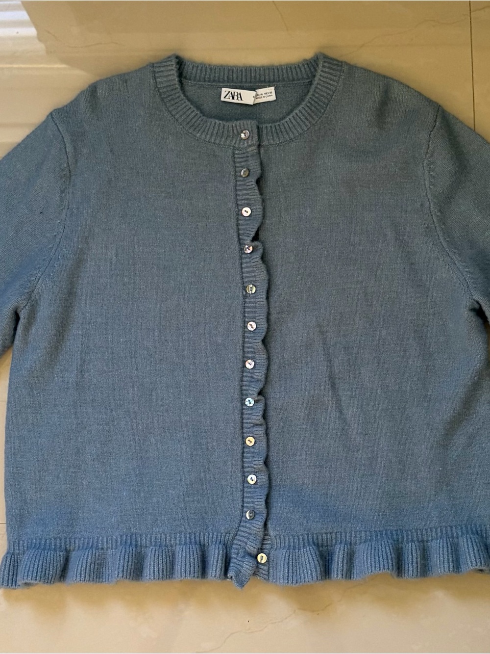 Blue soft cardigan from Zara